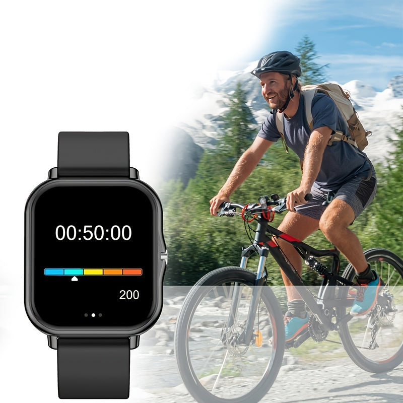 Alloy & TPU Smartwatch for Men & Women, 240p TFT Display, Multiple Sports Modes, USB Charging, Wireless 5.0, 180mAh Rechargeable Lithium Polymer Battery, Compatible with iPhone & Android - Ideal Gift