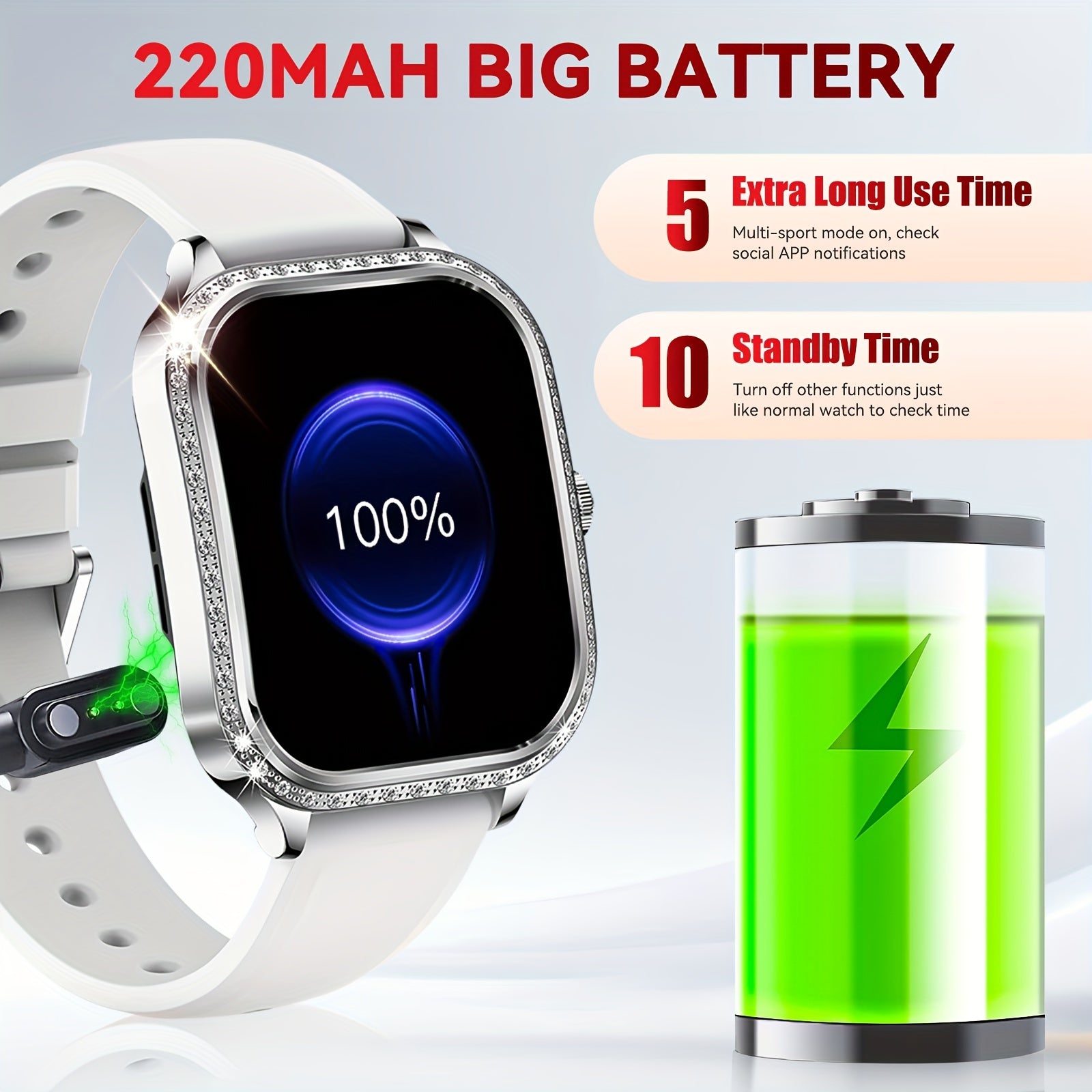 EIGIIS Chic Women's Smartwatch with Wireless Calling, Fitness Tracker & Voice Assistant - for iPhone & for Android, Perfect Gift for Her