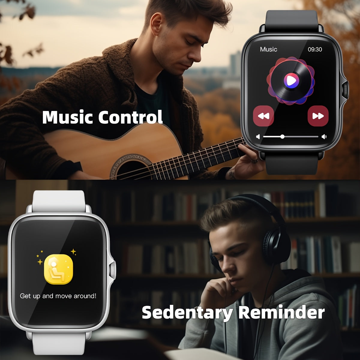 Sports Smart Watch, 4.65cm Full Touch Screen Display with Message, Answer Make Call Smartwatch, Sleep Monitoring, Sports Pedometer, Information Alerts, For iPhone Android Phones, Smartbands Fitness Watch For Women Men Friend
