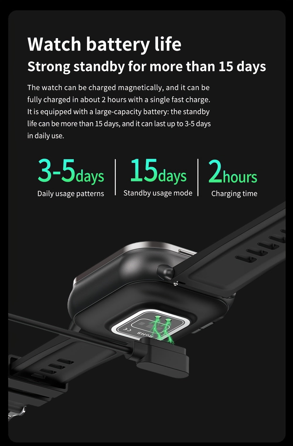 EFFEOKKI 2in 1 Smart Watch with Earbuds Wireless 5.11 cm Display TWS Earphones Headset Make Answer Call Sport Smartwatch for iPhone Android Smartphone