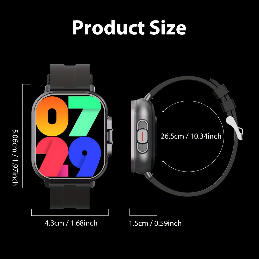 EFFEOKKI 2in 1 Smart Watch with Earbuds Wireless 5.11 cm Display TWS Earphones Headset Make Answer Call Sport Smartwatch for iPhone Android Smartphone