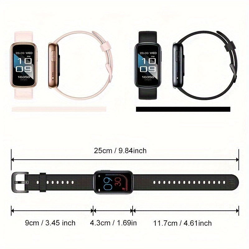 YOUTHDEMON Smart Watch with Wireless Calls,, Wireless 5.3, Fitness Tracker, Weather Forecast, & Step Counter, Compatible with iPhone/Android, Includes Silicone Bands in Black, Pink & Rose Golden, Perfect Gift for Friends & Fa