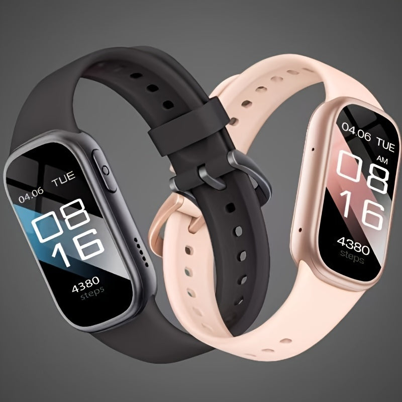 YOUTHDEMON Smart Watch with Wireless Calls,, Wireless 5.3, Fitness Tracker, Weather Forecast, & Step Counter, Compatible with iPhone/Android, Includes Silicone Bands in Black, Pink & Rose Golden, Perfect Gift for Friends & Fa