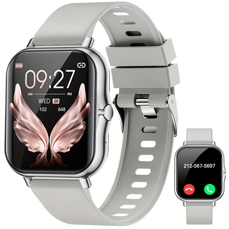 Alloy & TPU Smartwatch for Men & Women, 240p TFT Display, Multiple Sports Modes, USB Charging, Wireless 5.0, 180mAh Rechargeable Lithium Polymer Battery, Compatible with iPhone & Android - Ideal Gift