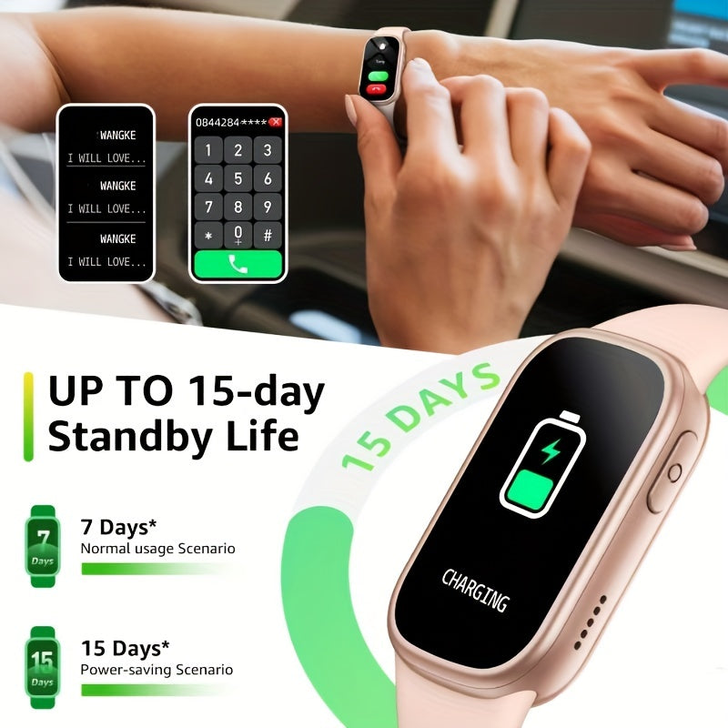 YOUTHDEMON Smart Watch with Wireless Calls,, Wireless 5.3, Fitness Tracker, Weather Forecast, & Step Counter, Compatible with iPhone/Android, Includes Silicone Bands in Black, Pink & Rose Golden, Perfect Gift for Friends & Fa