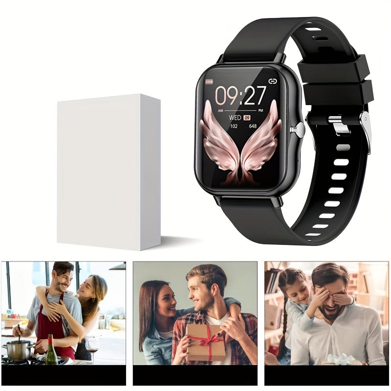 Alloy & TPU Smartwatch for Men & Women, 240p TFT Display, Multiple Sports Modes, USB Charging, Wireless 5.0, 180mAh Rechargeable Lithium Polymer Battery, Compatible with iPhone & Android - Ideal Gift