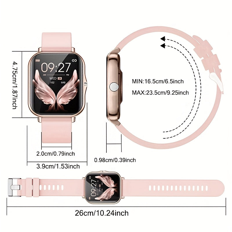 Alloy & TPU Smartwatch for Men & Women, 240p TFT Display, Multiple Sports Modes, USB Charging, Wireless 5.0, 180mAh Rechargeable Lithium Polymer Battery, Compatible with iPhone & Android - Ideal Gift