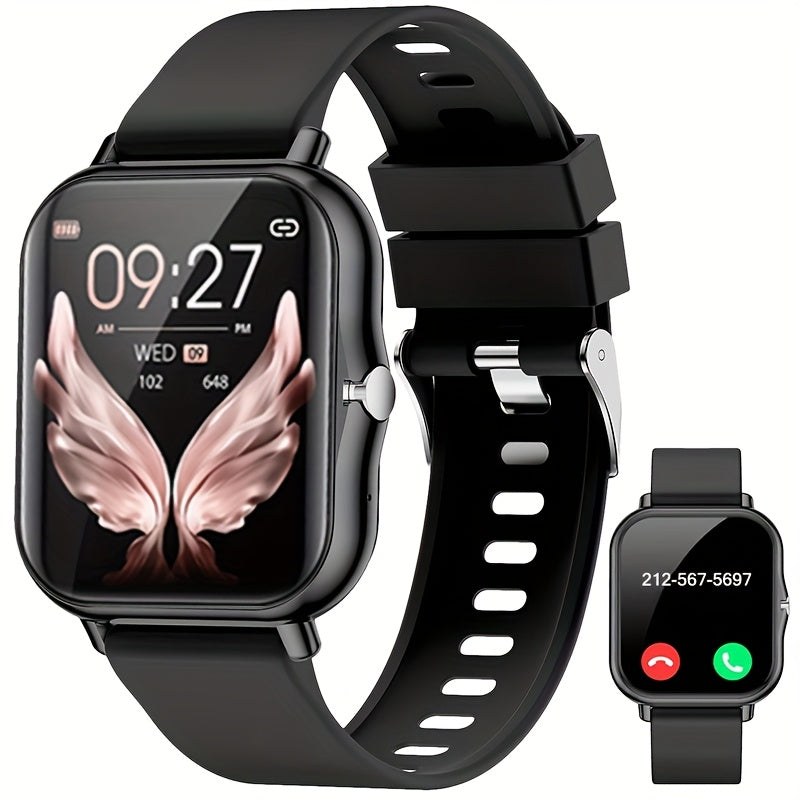 Alloy & TPU Smartwatch for Men & Women, 240p TFT Display, Multiple Sports Modes, USB Charging, Wireless 5.0, 180mAh Rechargeable Lithium Polymer Battery, Compatible with iPhone & Android - Ideal Gift