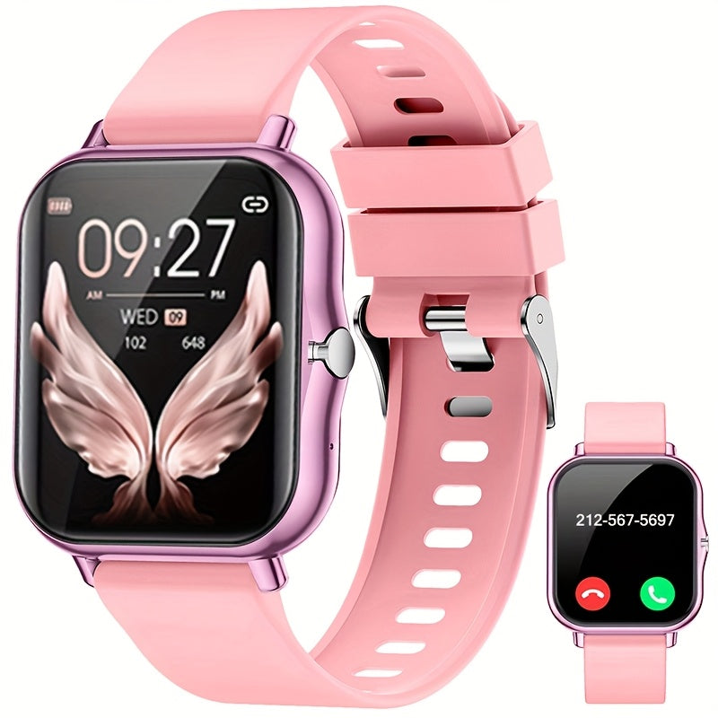 Alloy & TPU Smartwatch for Men & Women, 240p TFT Display, Multiple Sports Modes, USB Charging, Wireless 5.0, 180mAh Rechargeable Lithium Polymer Battery, Compatible with iPhone & Android - Ideal Gift