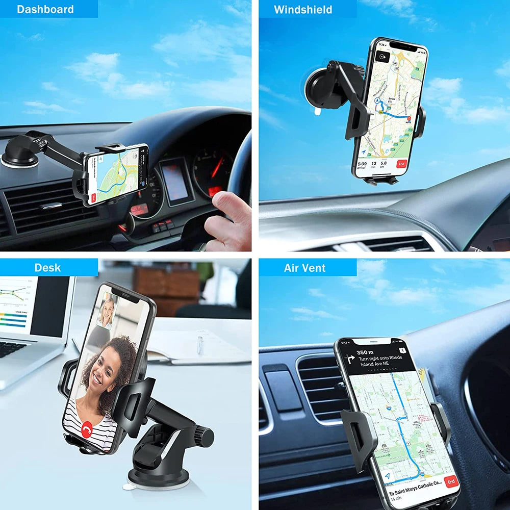 Car Phone Mount Long Arm Suction Cup Sucker Car Phone Holder Stand Mobile Cell Support For iPhone Huawei Xiaomi Redmi Samsung