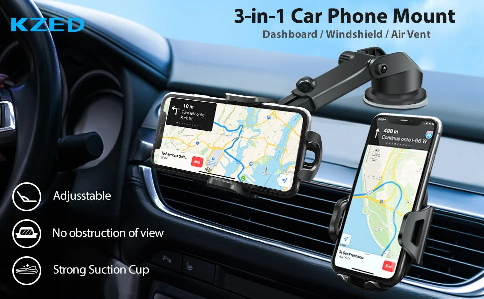 Car Phone Mount Long Arm Suction Cup Sucker Car Phone Holder Stand Mobile Cell Support For iPhone Huawei Xiaomi Redmi Samsung