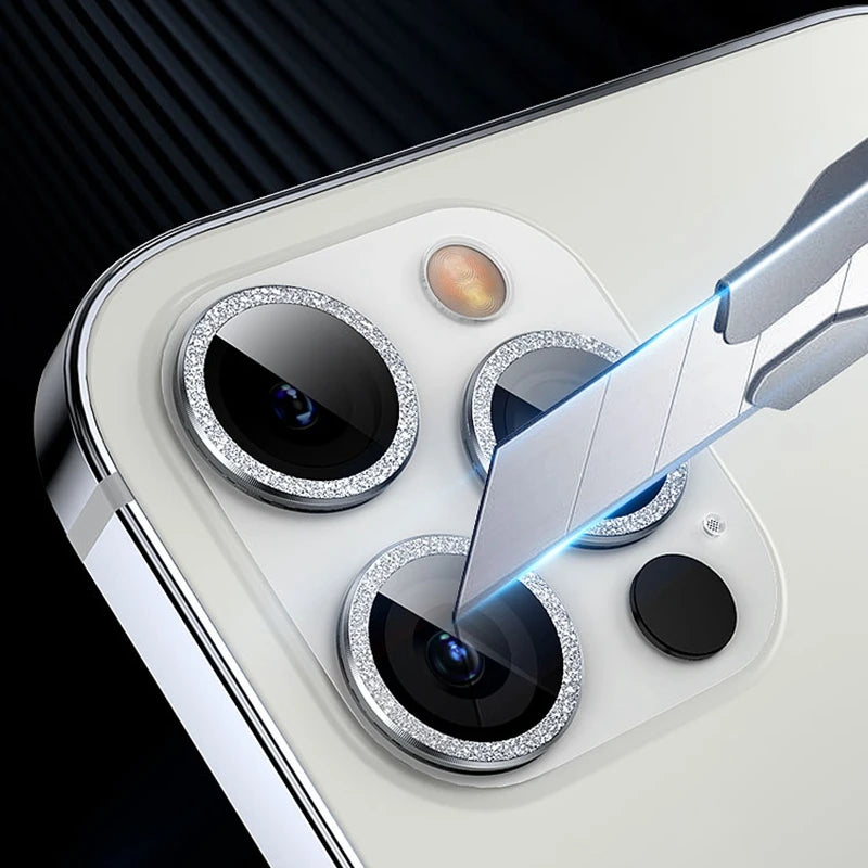 2-3Pcs Camera Lens Protector For iPhone 11 12 13 14 15 16 Pro Max 16E 12 13 Mini 14 15 16 plus Diamond Metal Protective Glass