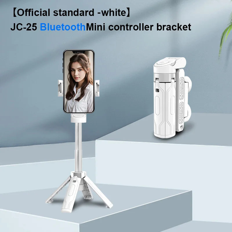 Portable Mini Phone Holder Handle Tripod Selfie Stick Bluetooth Remote Control for Phone Vlog Livestreaming Photography Holder