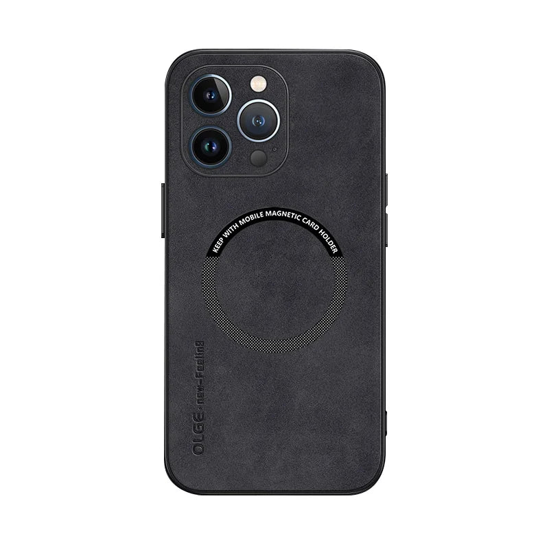 Magnetic For Magsafe Leather Case For iPhone 15 14 Pro Max 14pro 12 13 Pro Max 11 16 Luxury Wireless Charge Shockproof Cover