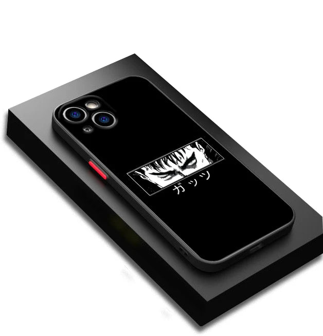 Anime Berserk Cool For iPhone 15 14 13 12 Mini 11 XS XR X 8 7 Pro Max Plus Frosted Translucent Phone Case
