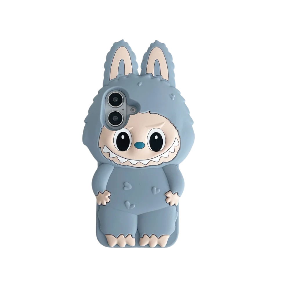 For iPhone 16 15 14 Plus 13 12 11 Pro Max Kawaii 3D Cartoon LaBuBu Monsters Soft Silicone Case Shockproof Back Cover