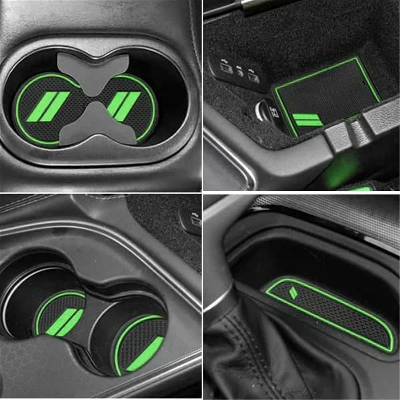 Car Cup Holder Mat Insert Coaster Pad Non-Slip Anti-Dust Mat For 2015-2020 Dodge Challenger Car Styling Accessories