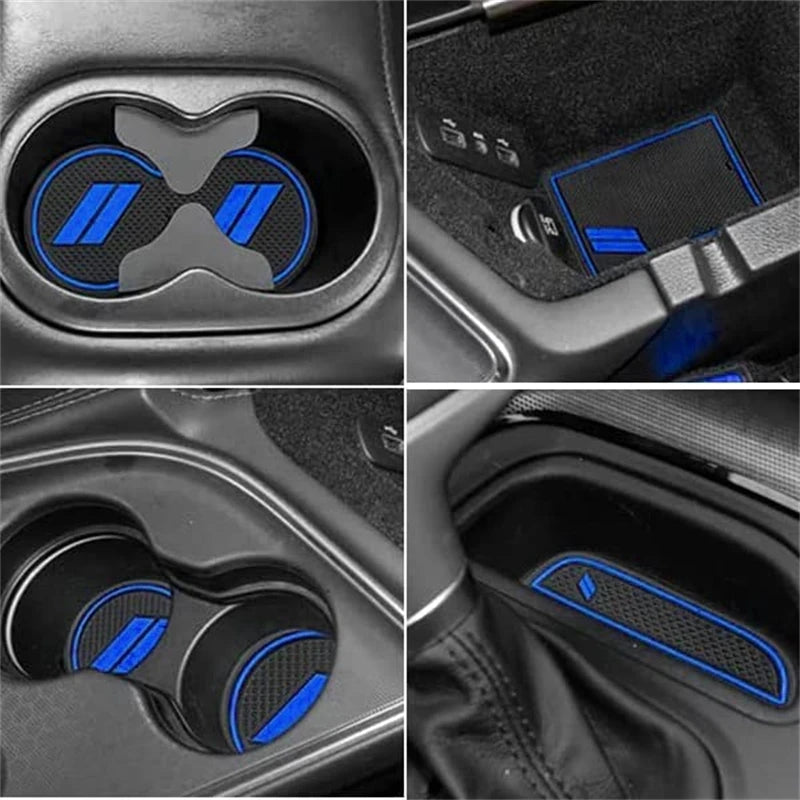 Car Cup Holder Mat Insert Coaster Pad Non-Slip Anti-Dust Mat For 2015-2020 Dodge Challenger Car Styling Accessories