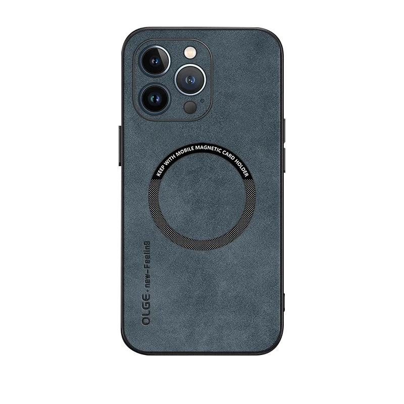 Magnetic For Magsafe Leather Case For iPhone 15 14 Pro Max 14pro 12 13 Pro Max 11 16 Luxury Wireless Charge Shockproof Cover