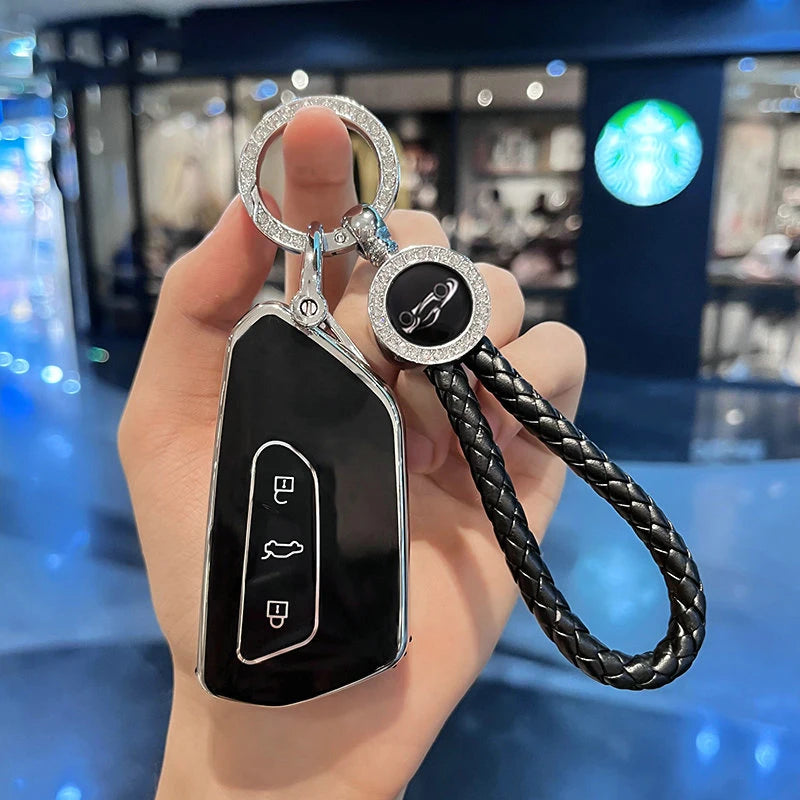TPU Car Key Case Cover For VW Volkswagen Golf 8 MK8 ID.3 ID.4 Cupra Skoda Octavia A8 SEAT Leon MK4 2020 2021 Formentor Tarraco