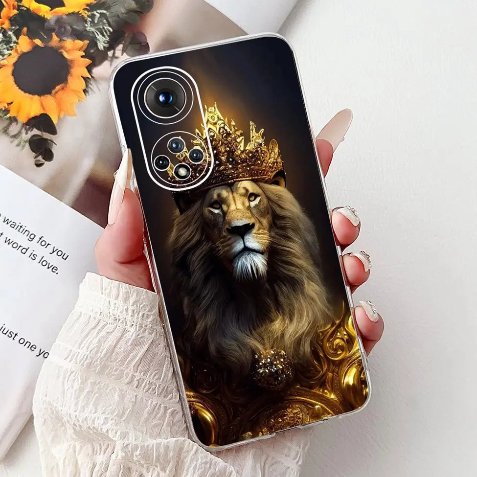 Clear For Honor50 NTH-AN00 NTH-NX9 Back Cover For Honor 50 Case Fashion Luxury Flowers Cute Cartoon Cool Soft TPU Funda 6.57
