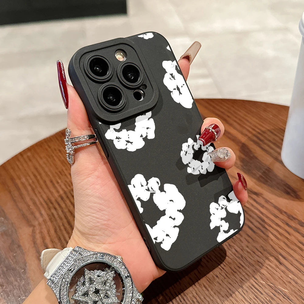 Luxury D-Denim T-Tears Phone Case For iPhone 16 15 14 13 12 11 Mini Pro Max X XR XSMax 8 7 6 Plus Silicone Back Cover