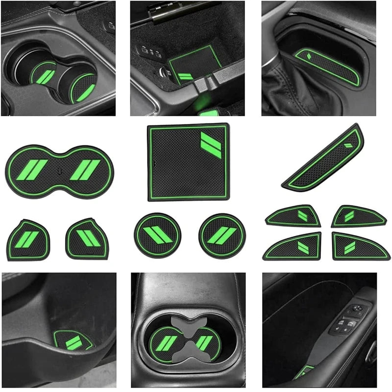 Car Cup Holder Mat Insert Coaster Pad Non-Slip Anti-Dust Mat For 2015-2020 Dodge Challenger Car Styling Accessories