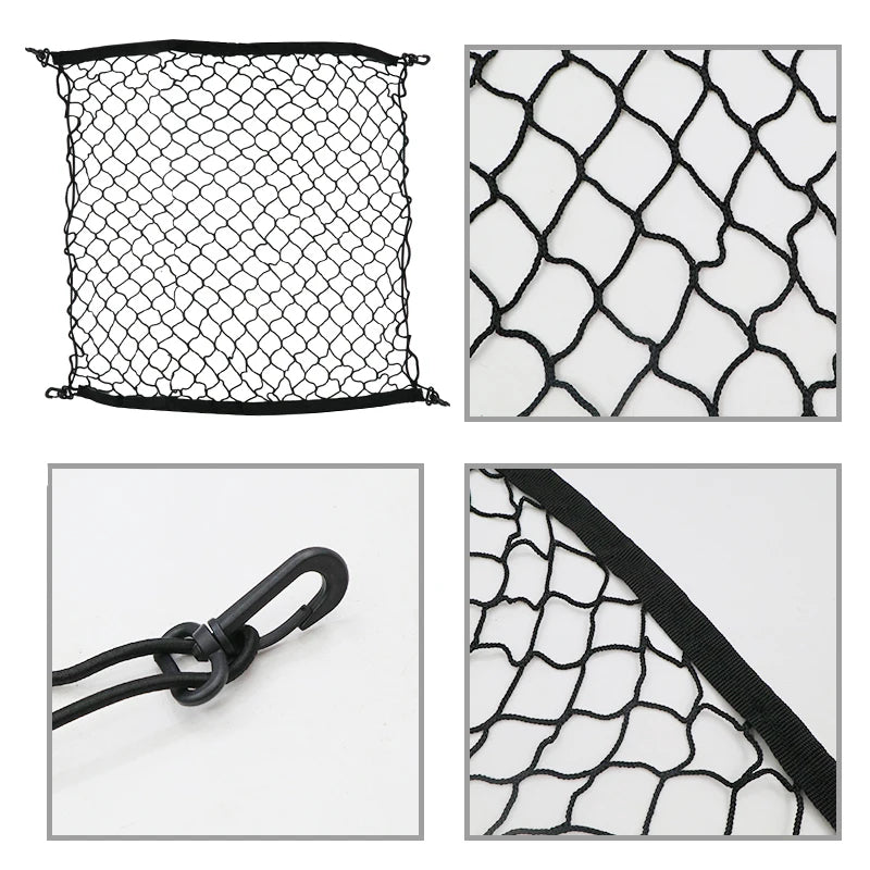 70*70cm Car Trunk Net Boot String Mesh Elastic Nylon Rear Back Cargo Trunk Storage Organizer Luggage Net Holder Car Accessories