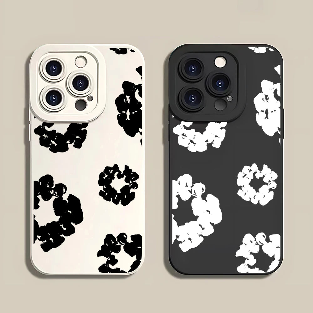 Luxury D-Denim T-Tears Phone Case For iPhone 16 15 14 13 12 11 Mini Pro Max X XR XSMax 8 7 6 Plus Silicone Back Cover