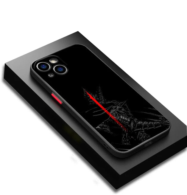 Anime Berserk Cool For iPhone 15 14 13 12 Mini 11 XS XR X 8 7 Pro Max Plus Frosted Translucent Phone Case