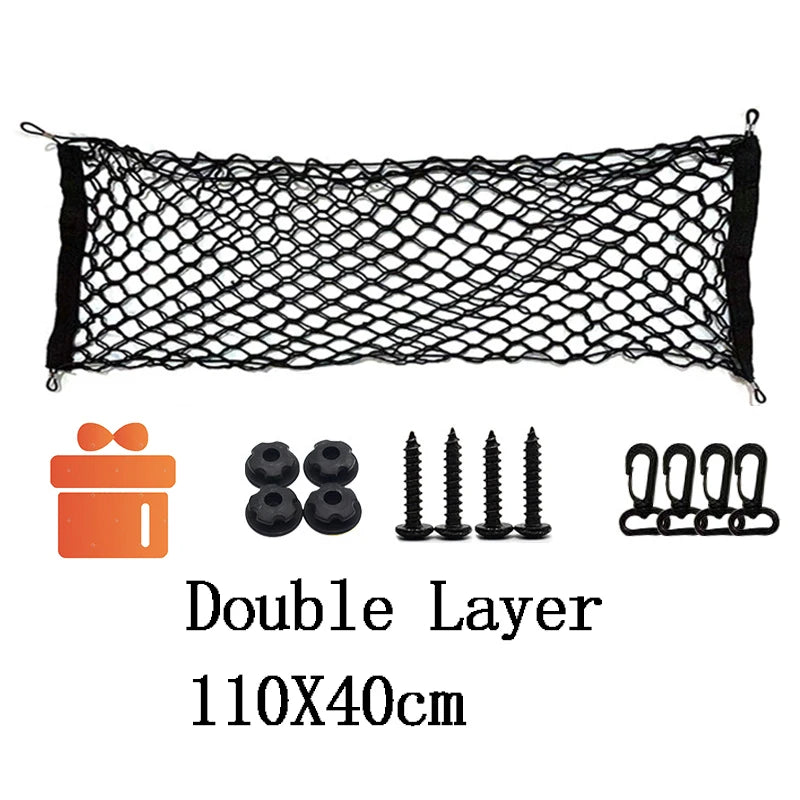70*70cm Car Trunk Net Boot String Mesh Elastic Nylon Rear Back Cargo Trunk Storage Organizer Luggage Net Holder Car Accessories
