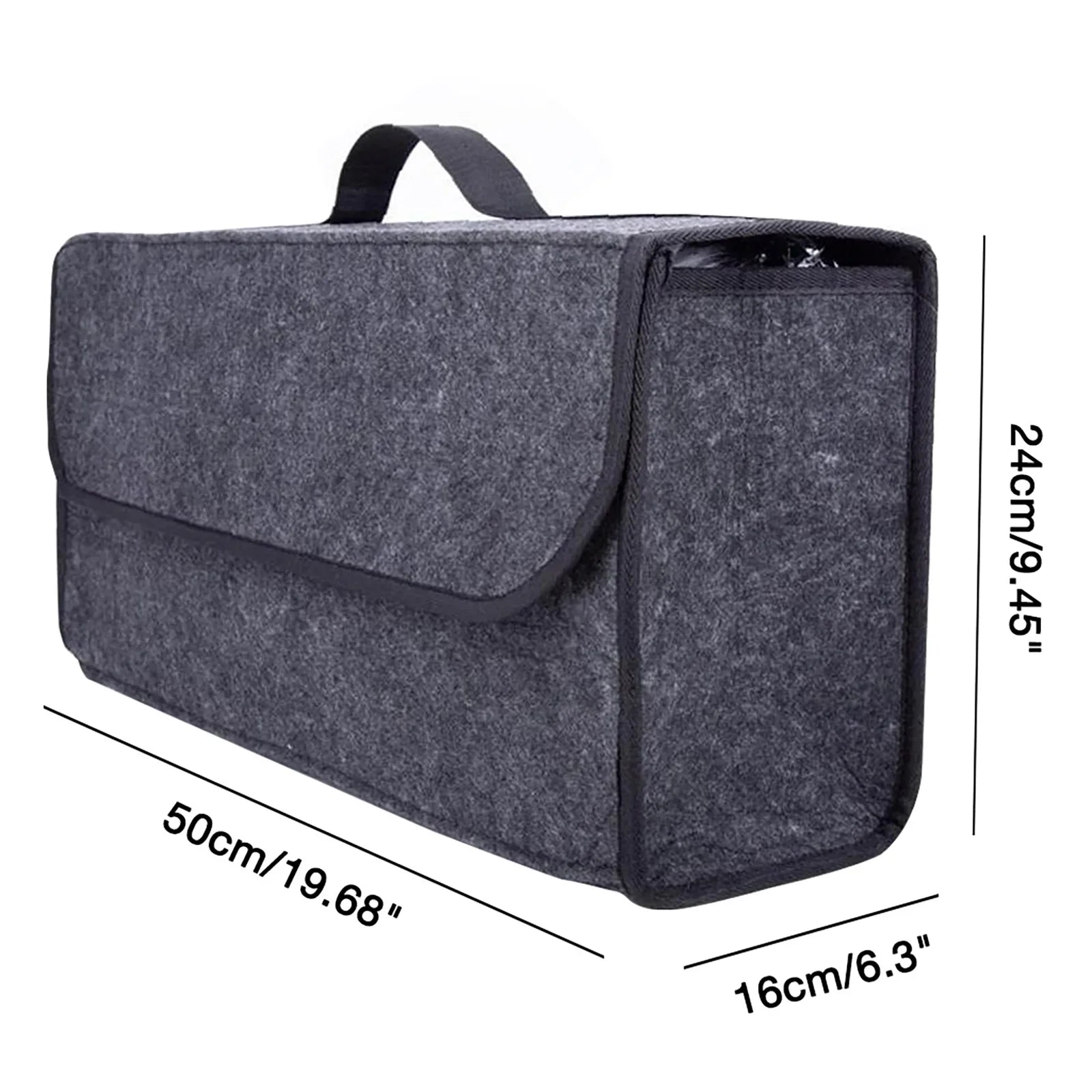 Large Anti Slip Compartment Boot Storage Organizer Tool Car Storage Bag Car Trunk Organizer Soft Felt Storage Box Accessories