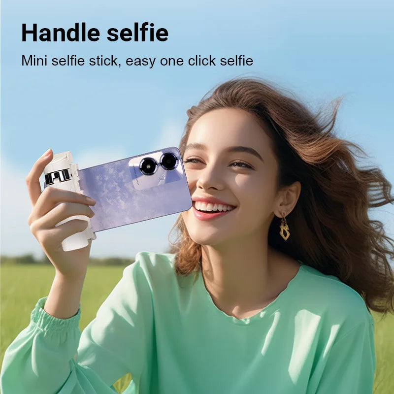 Portable Mini Phone Holder Handle Tripod Selfie Stick Bluetooth Remote Control for Phone Vlog Livestreaming Photography Holder