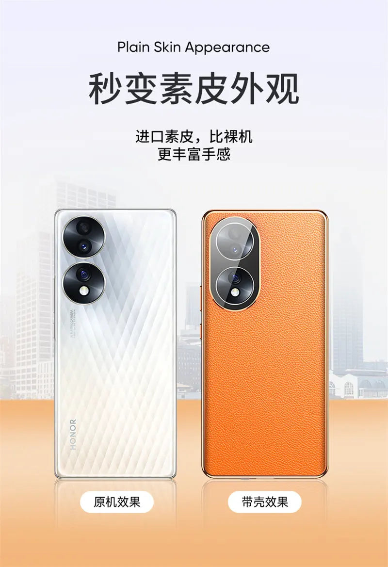 Honor 90 5G Case 360 Full Protection Clear Tempered Glass Front Hard Cover with Back PU Leather Case for Honor 90 Honor90 5G