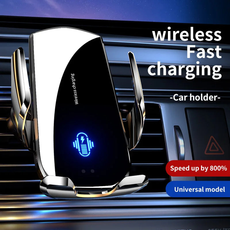 Wireless Car Phone Holder 15W Fast Charging Wireless Charger Infrared Sensing for iPhone Andorid Uneversal Car Phone Stand