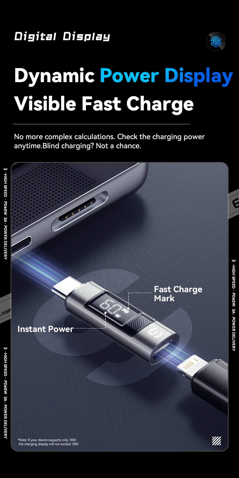 Essager Type C to Lighting OTG Adapter Digital Display PD 60W Fast Charging Lightning To Type C Connector For iPhone 15 14 13 12