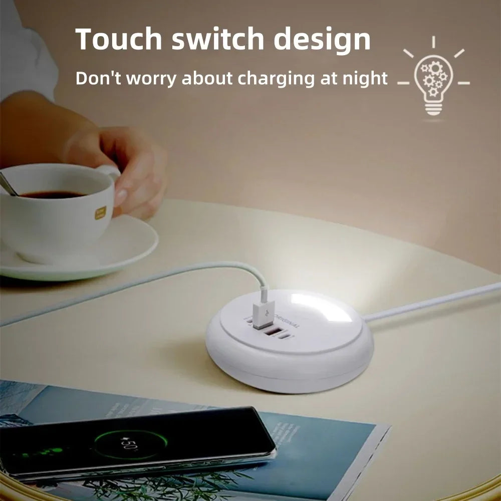 Multiport USB C Charger PD 35W Fast Charging Wall Charger Power Strip For iPhone Samsung Xiaomi EU US Plug Phone Charger Socket