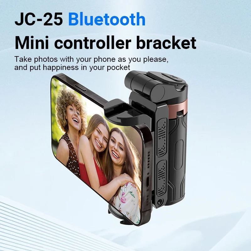 Portable Mini Phone Holder Handle Tripod Selfie Stick Bluetooth Remote Control for Phone Vlog Livestreaming Photography Holder