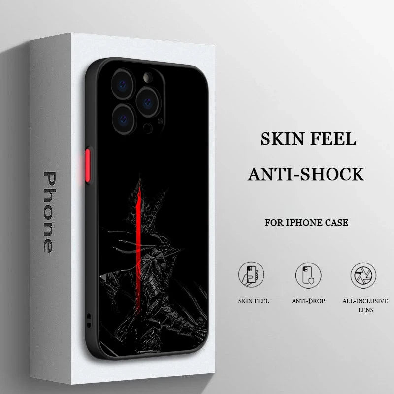 Anime Berserk Cool For iPhone 15 14 13 12 Mini 11 XS XR X 8 7 Pro Max Plus Frosted Translucent Phone Case