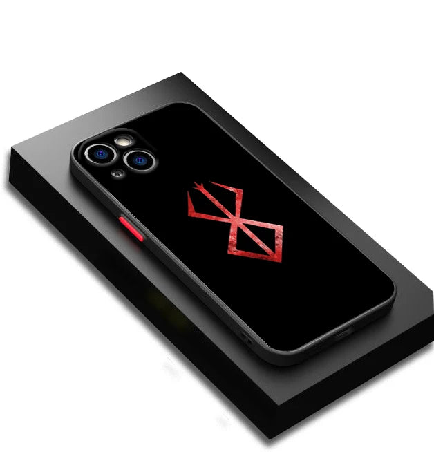Anime Berserk Cool For iPhone 15 14 13 12 Mini 11 XS XR X 8 7 Pro Max Plus Frosted Translucent Phone Case