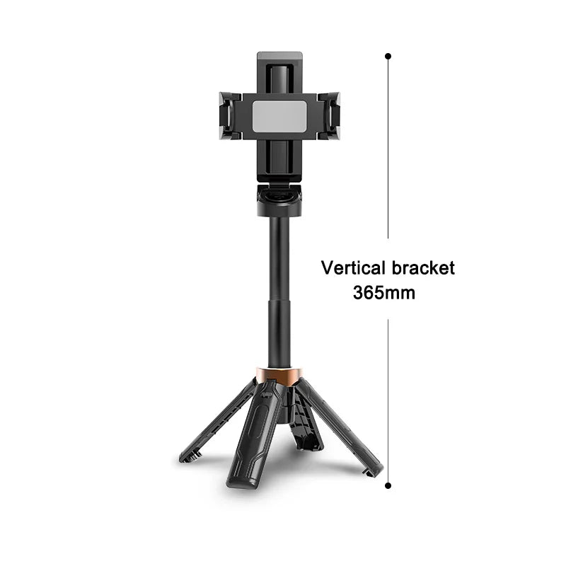Portable Mini Phone Holder Handle Tripod Selfie Stick Bluetooth Remote Control for Phone Vlog Livestreaming Photography Holder