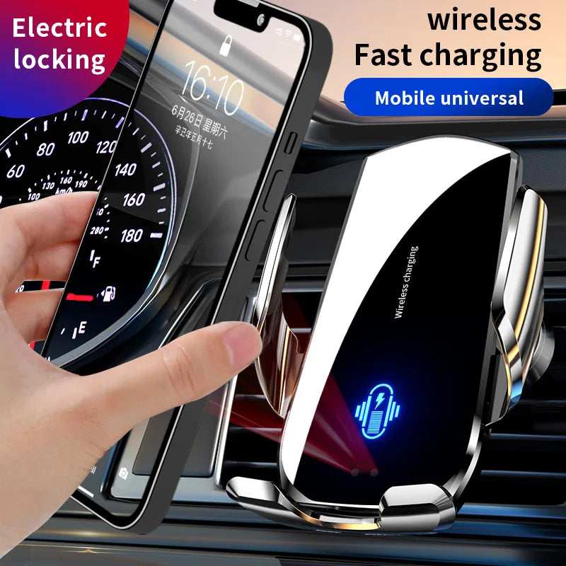 Wireless Car Phone Holder 15W Fast Charging Wireless Charger Infrared Sensing for iPhone Andorid Uneversal Car Phone Stand
