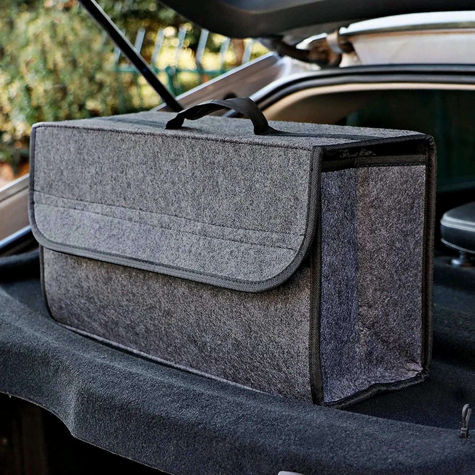 Large Anti Slip Compartment Boot Storage Organizer Tool Car Storage Bag Car Trunk Organizer Soft Felt Storage Box Accessories