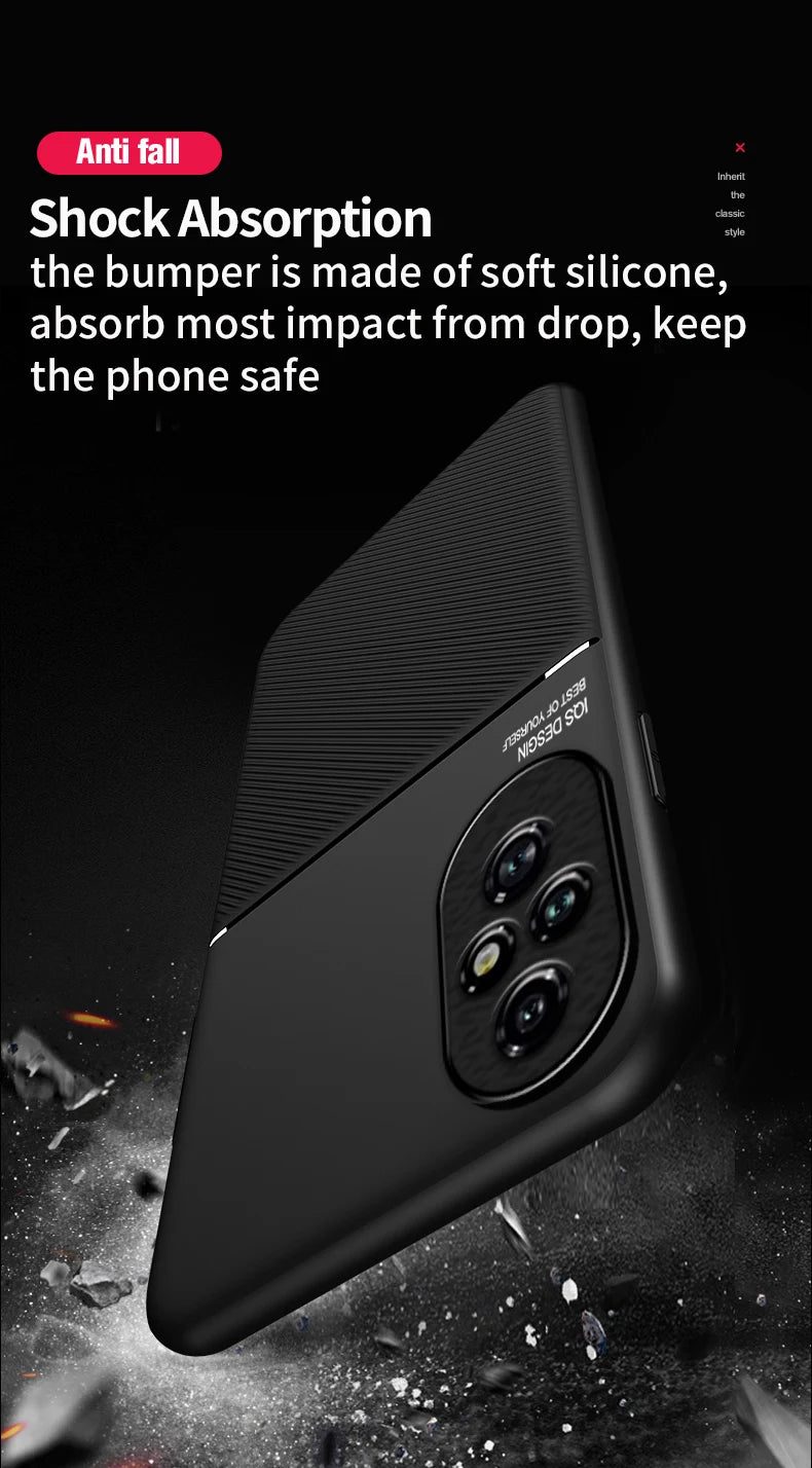 Case For Honor 200 Built-in Metal Plate Support on Car Holder Shockproof Hard Cover For Huawei Honor 200 Pro
