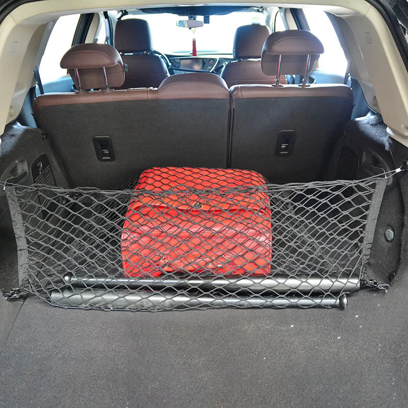 70*70cm Car Trunk Net Boot String Mesh Elastic Nylon Rear Back Cargo Trunk Storage Organizer Luggage Net Holder Car Accessories