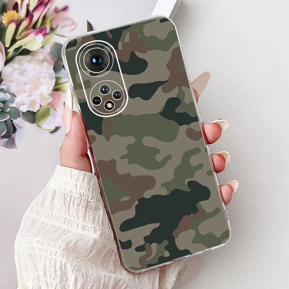 Clear For Honor50 NTH-AN00 NTH-NX9 Back Cover For Honor 50 Case Fashion Luxury Flowers Cute Cartoon Cool Soft TPU Funda 6.57