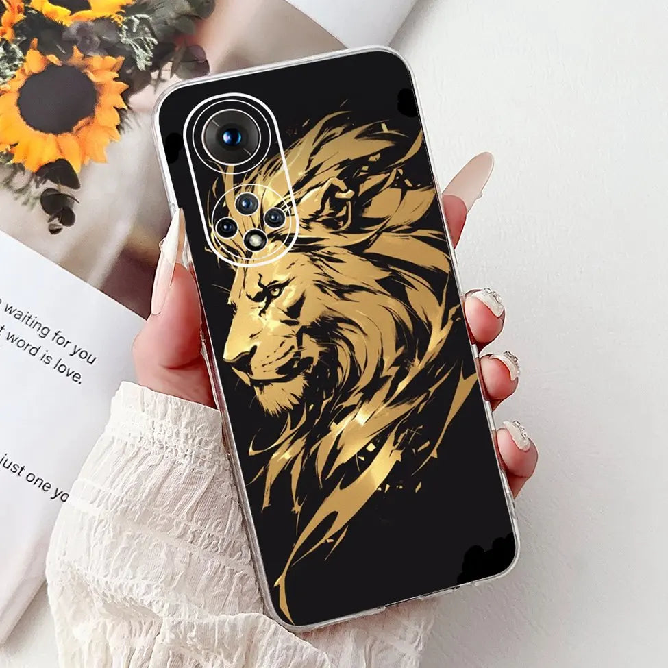 Clear For Honor50 NTH-AN00 NTH-NX9 Back Cover For Honor 50 Case Fashion Luxury Flowers Cute Cartoon Cool Soft TPU Funda 6.57