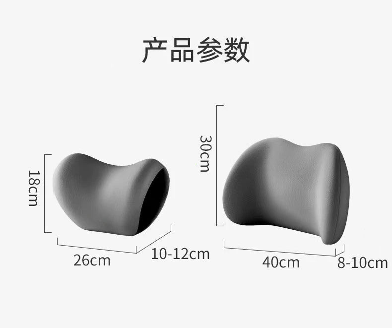 Car Headrest/Lumbar Support Car Neck Pillow Waist Cushion Driver Seat Backrest Car Cushion Driving Lumbar Support Waist Support
