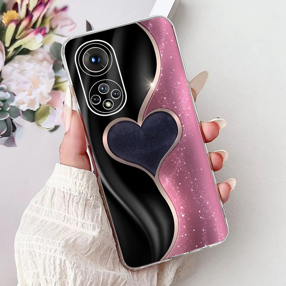 Clear For Honor50 NTH-AN00 NTH-NX9 Back Cover For Honor 50 Case Fashion Luxury Flowers Cute Cartoon Cool Soft TPU Funda 6.57