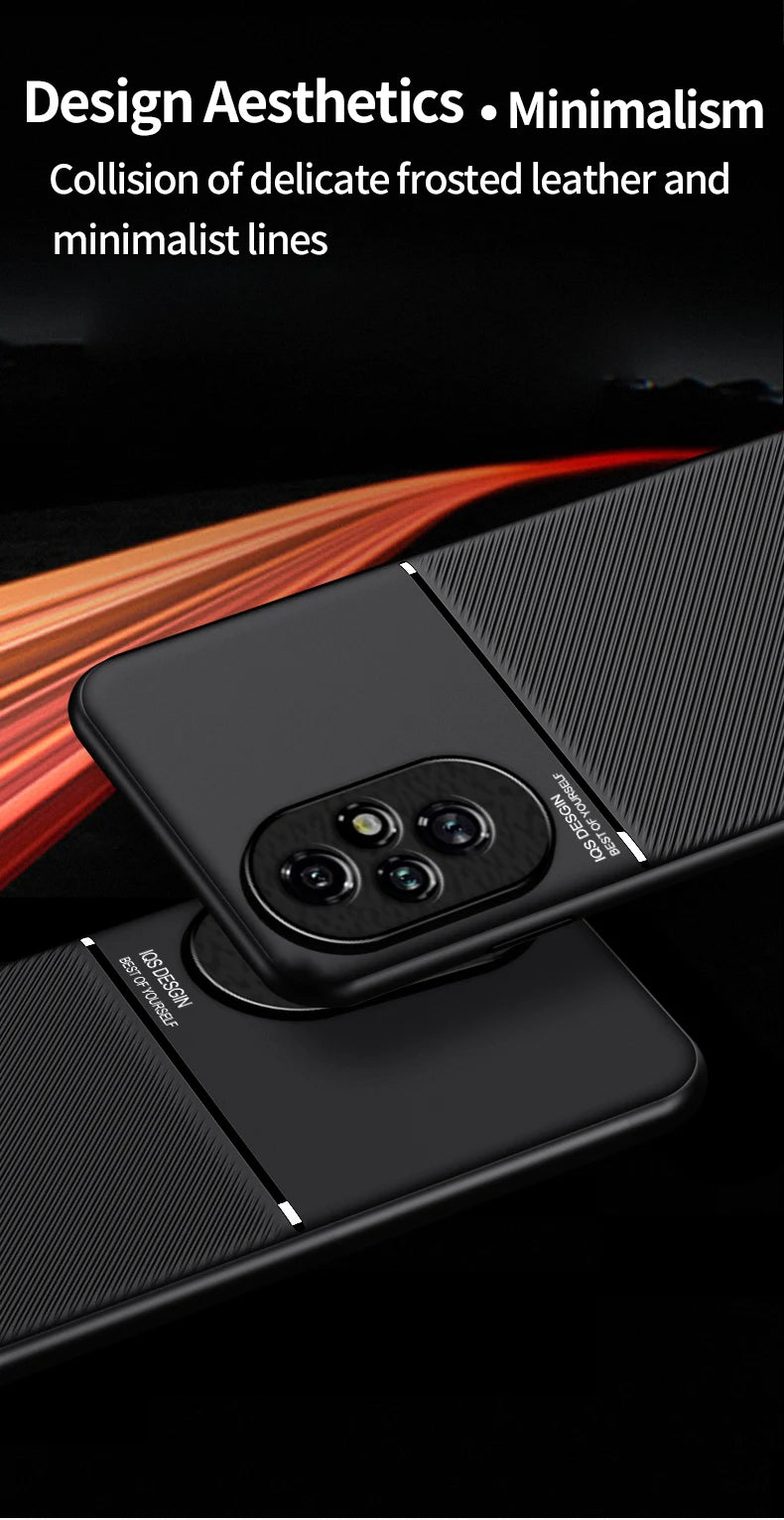 Case For Honor 200 Built-in Metal Plate Support on Car Holder Shockproof Hard Cover For Huawei Honor 200 Pro